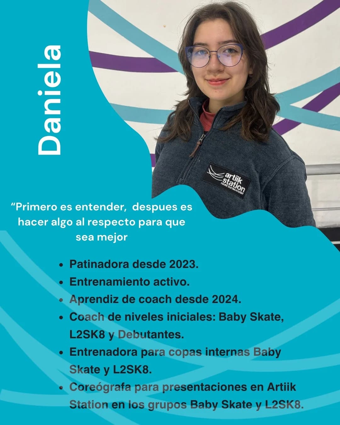 Ficha de Daniela con su trayectoria