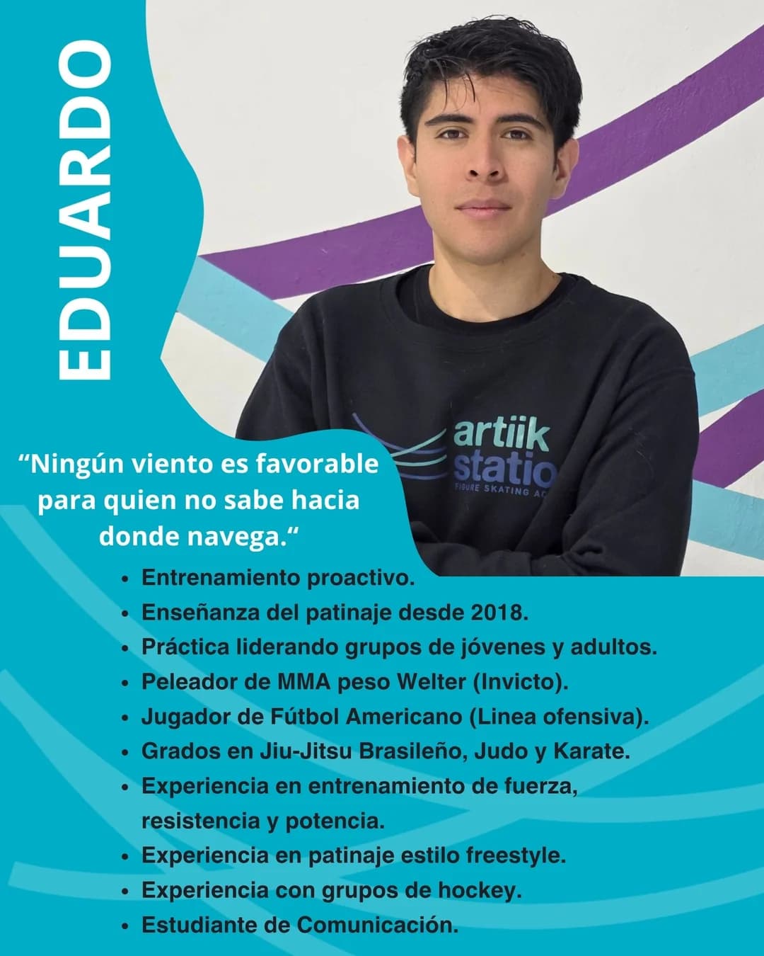 Ficha de Eduardo con su trayectoria