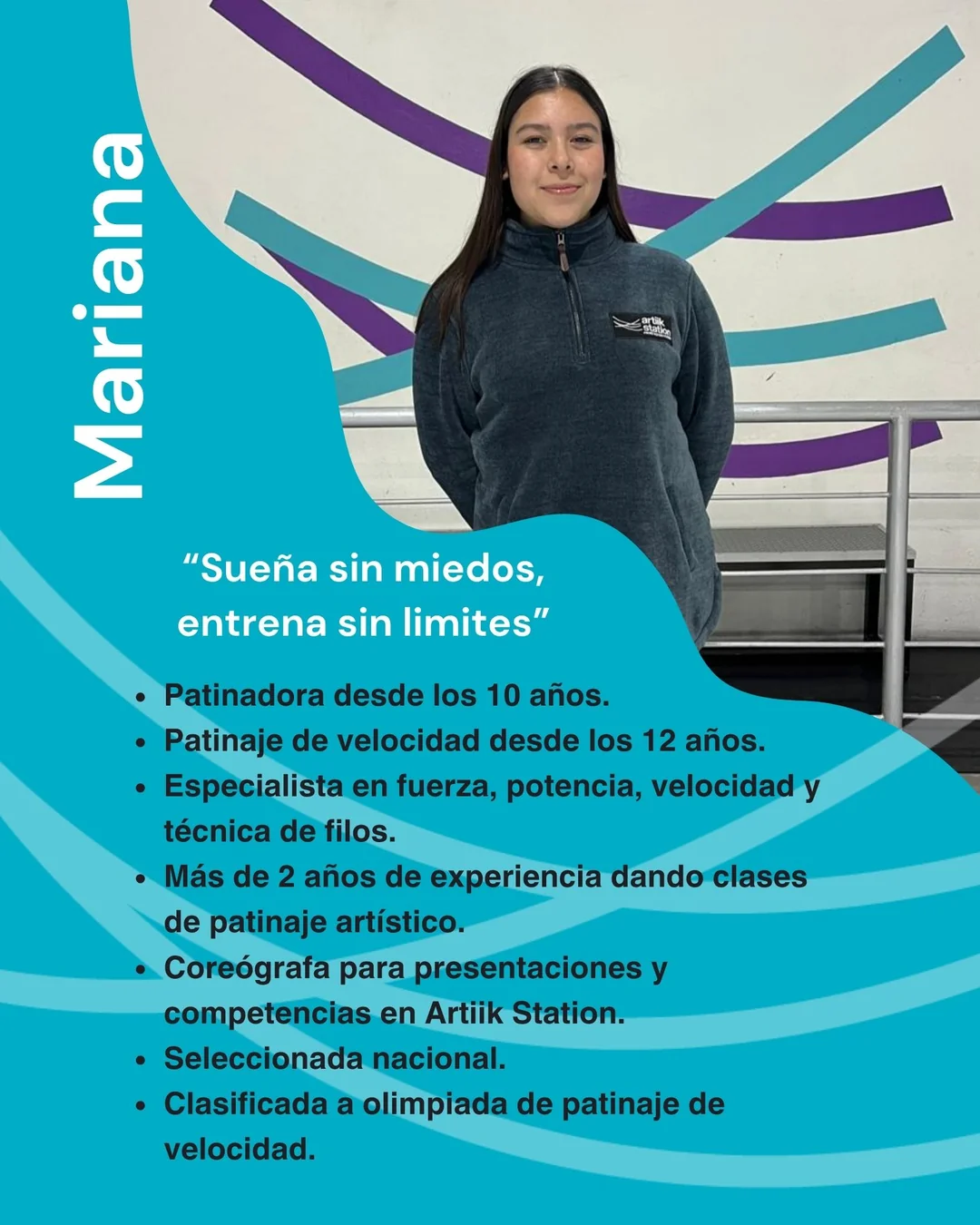 Ficha de Mariana con su trayectoria