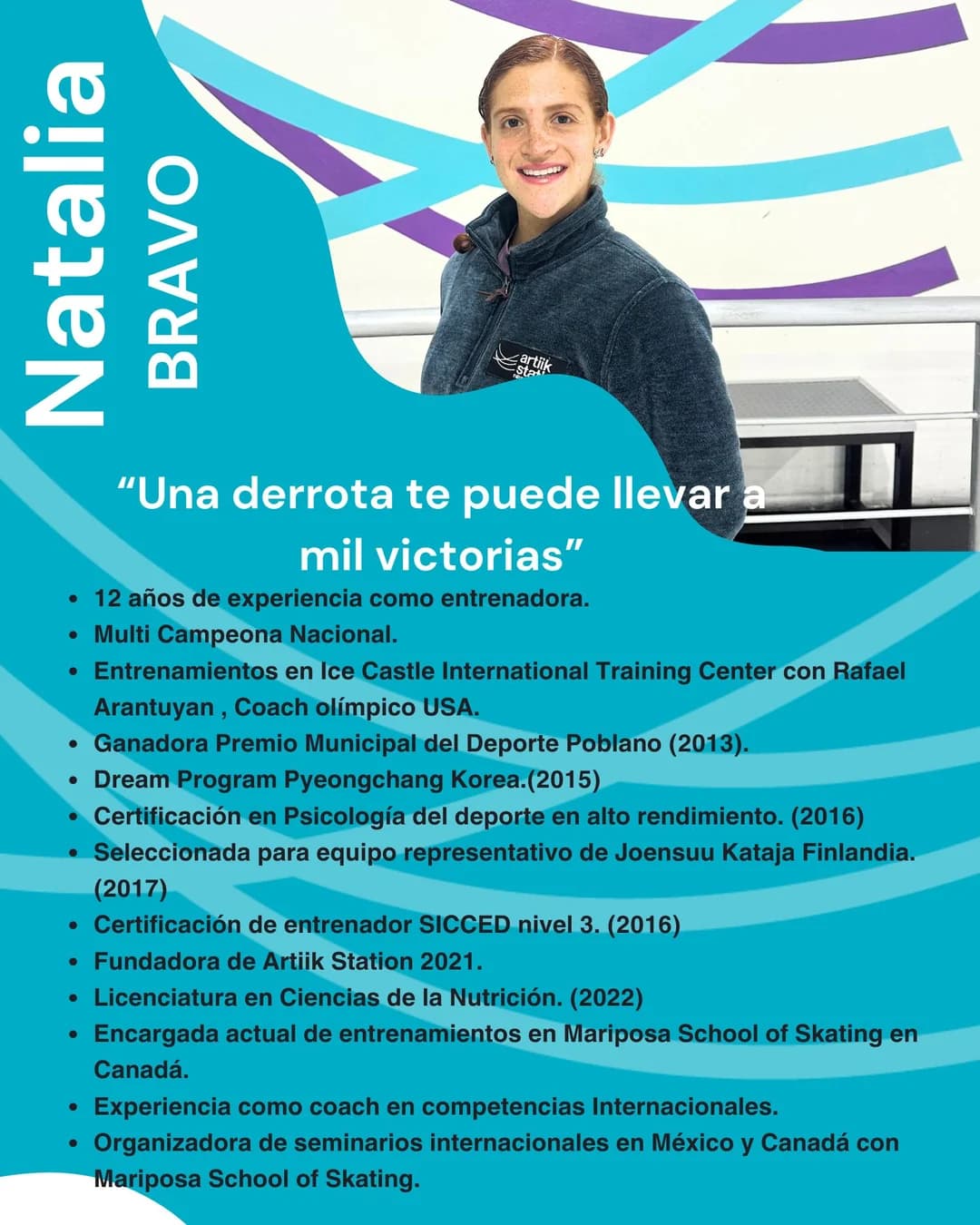 Ficha de Natalia Bravo con su trayectoria