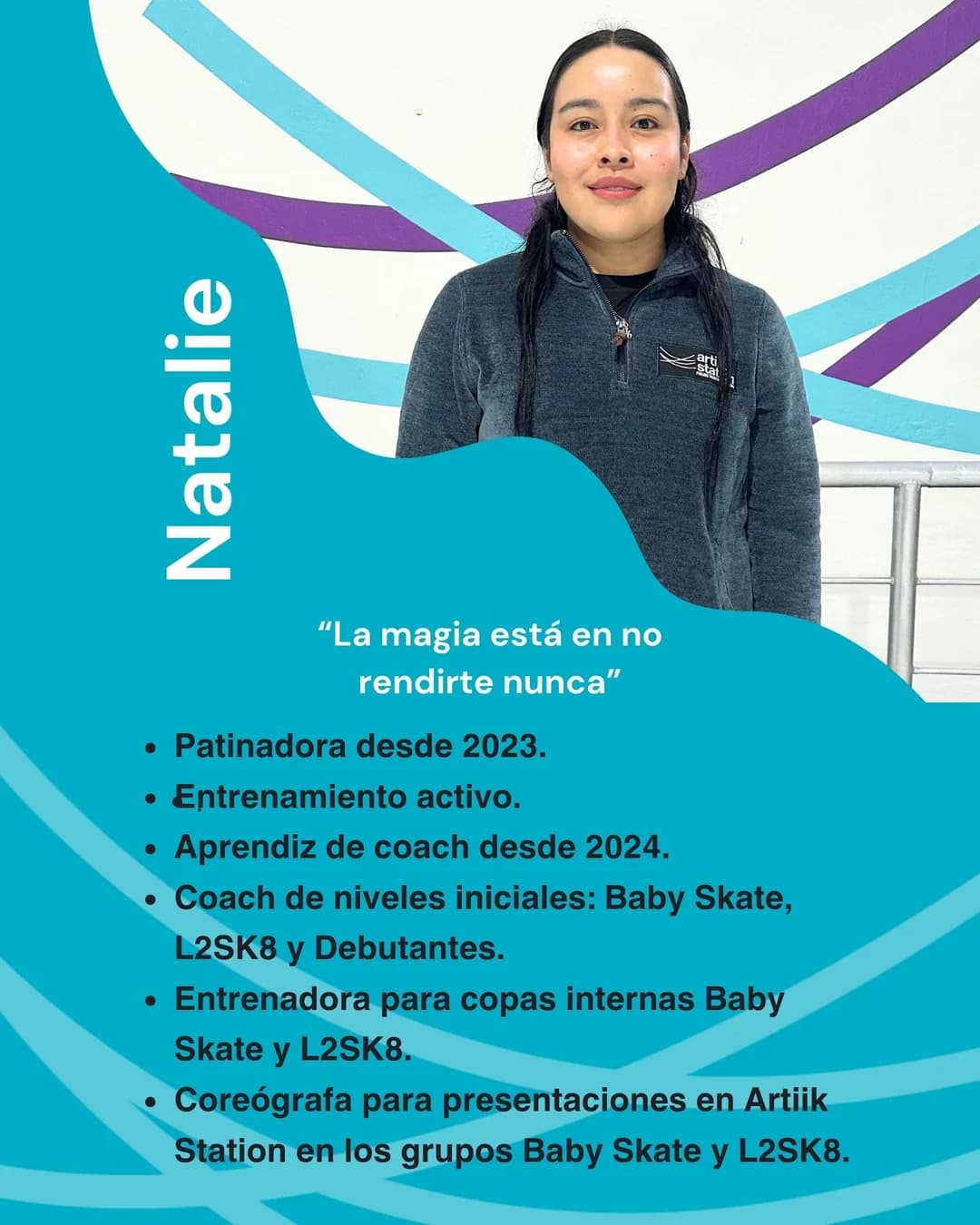 Ficha de Natalie con su trayectoria